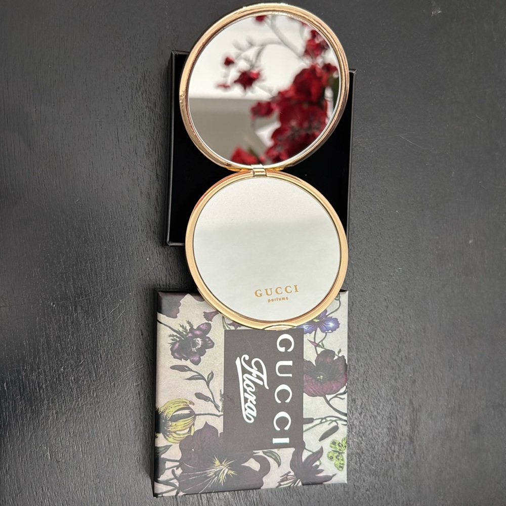 Gucci Gold Floral Compact